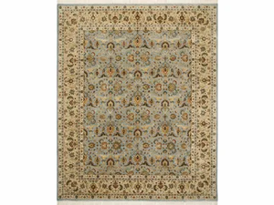 CELESTE QNQ-16 Medium Blue/Soft Gold - Handmade rug _ Jaipur Rugs